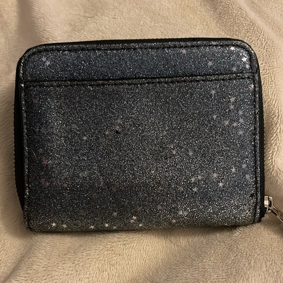 NWT Coach Small Zip Around Wallet with Star Glitter‎ Midnight Blue Money Wedding - Picture 4 of 16